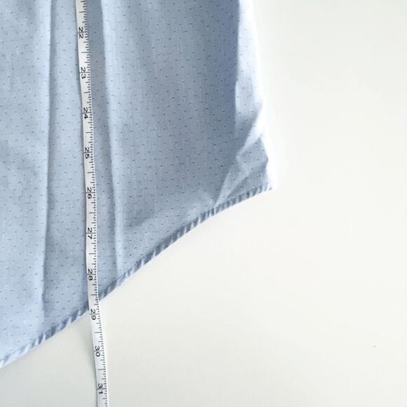 Calvin Klein Mens Slim Fit Non Iron Shirt Button Down Long Sleeve Blue Medium - Picture 6 of 7